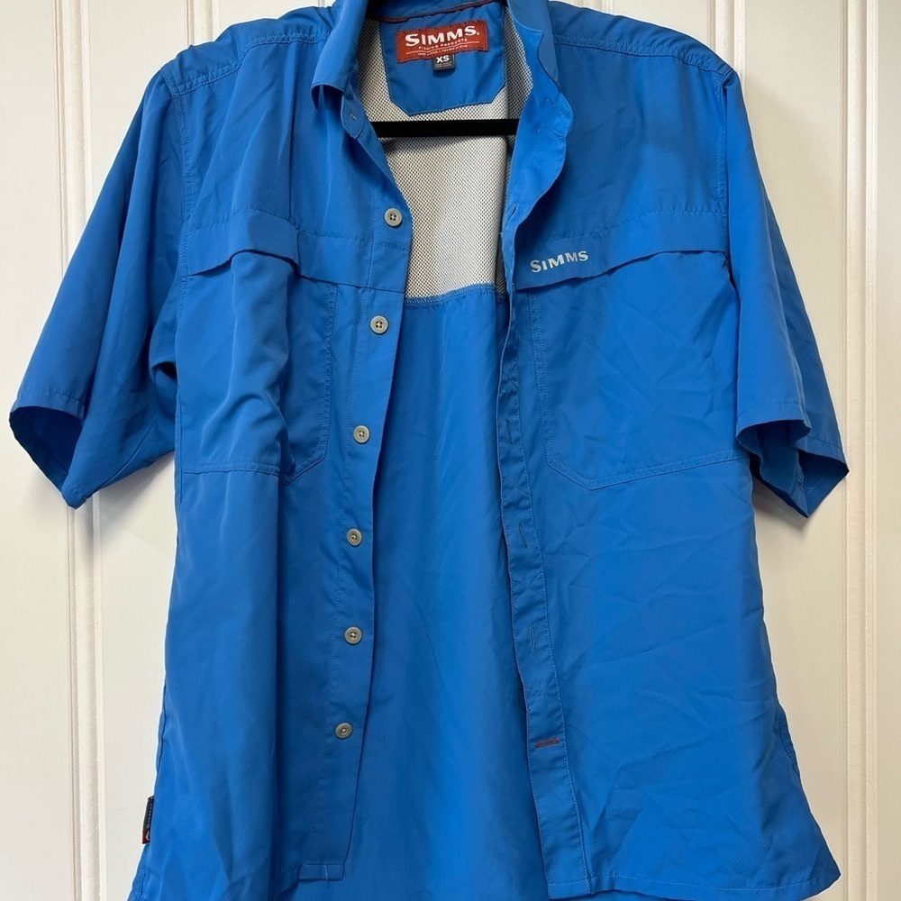 Simms Men's Blue Shirt Size XS
